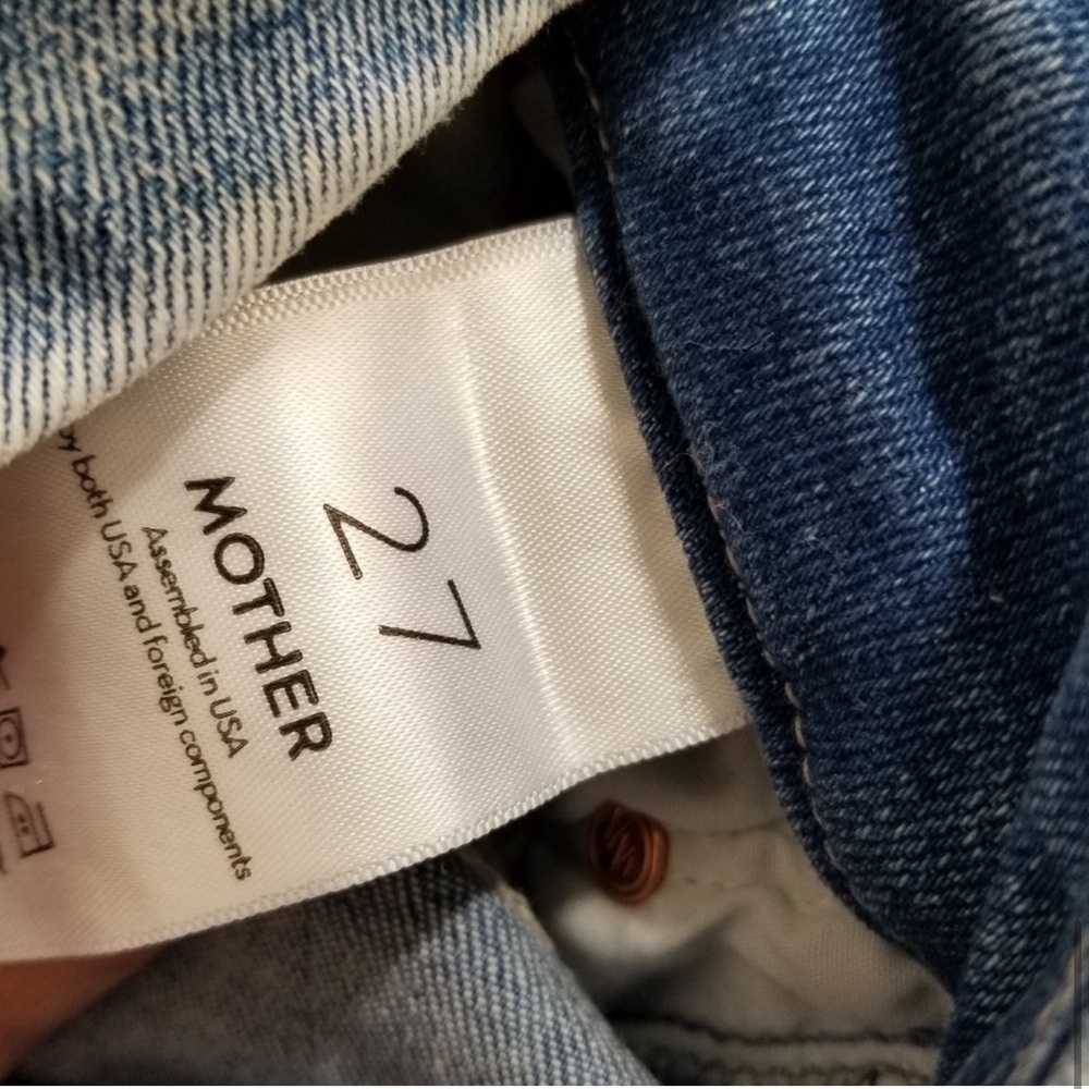 MOTHER high waisted looker skinny jeans ankle fray - Picture 8 of 8